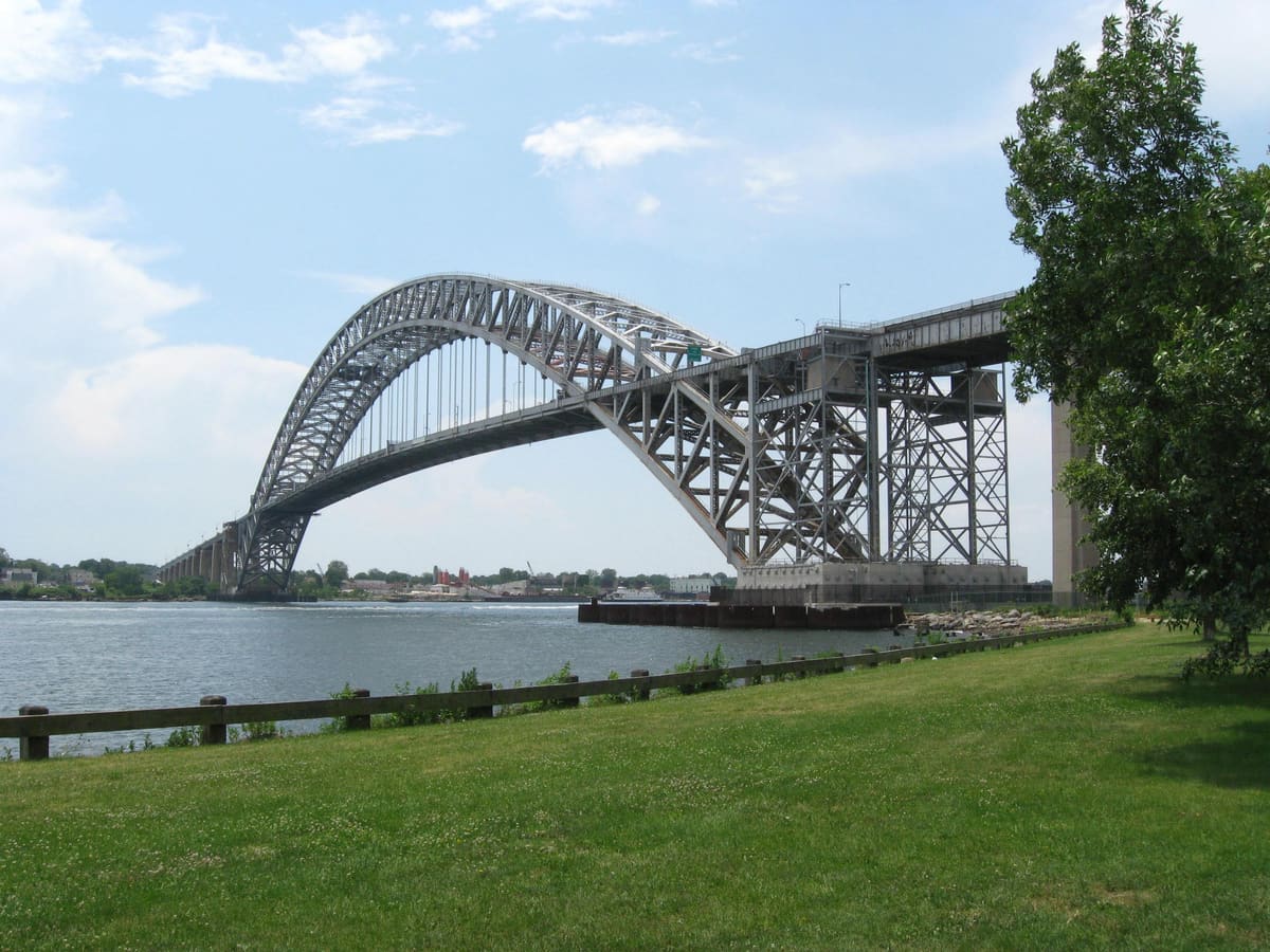 The Bayonne Bridge seen from Dennis P. Collins Park, Bayonne, New Jersey