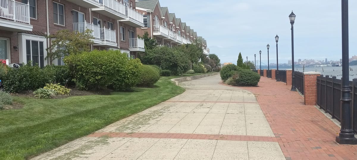 The Hudson River Waterfront Walkway at Guttenberg, New Jersey