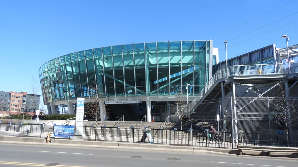 The rebuilt Harrison PATH station, Harrison, New Jersey