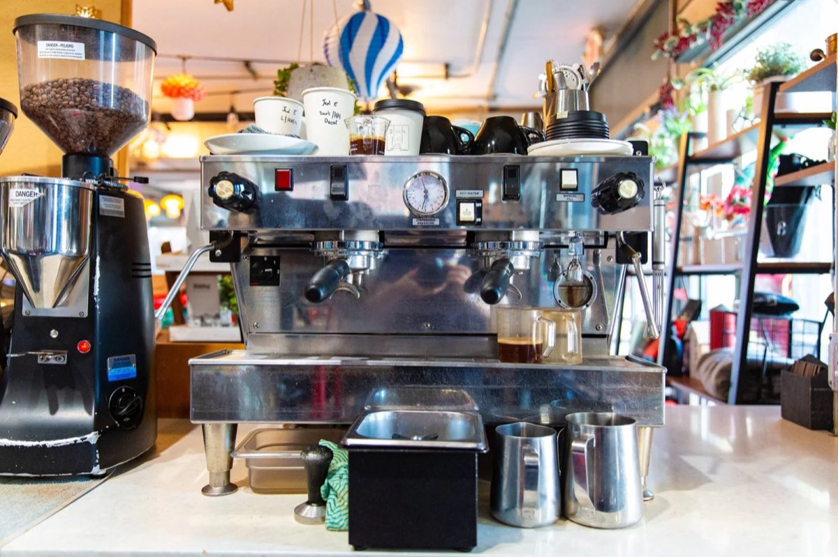 Black Rail Coffee: the espresso machine at the counter. Photo from their website.